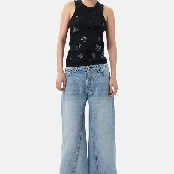 GANNI Jozey Light Blue Wide-Leg Jeans - Picture 7 of 10